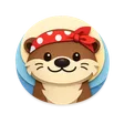 Cute flat cartoon deer face avatar icon with friendly expression for review block