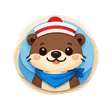 Cute flat cartoon deer face avatar icon with friendly expression for reviews section